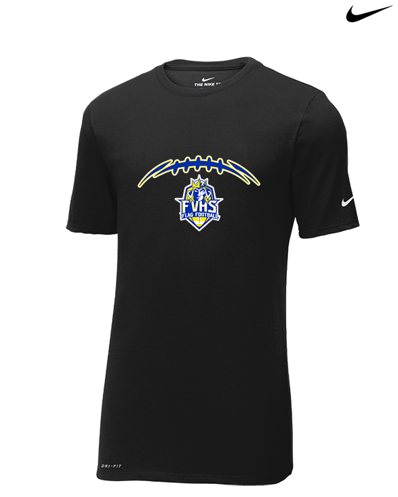 Fountain Valley HS Flag Football Laces - Mens Nike Cotton Poly Tee