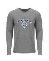 Fountain Valley HS Flag Football Laces - Tri-Blend Long Sleeve