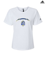 Fountain Valley HS Flag Football Laces - Womens Adidas Performance Shirt