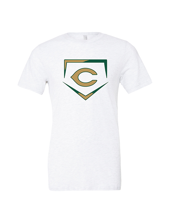 Frank W. Cox HS Baseball Plate - Tri - Blend Shirt