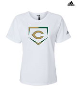 Frank W. Cox HS Baseball Plate - Womens Adidas Performance Shirt