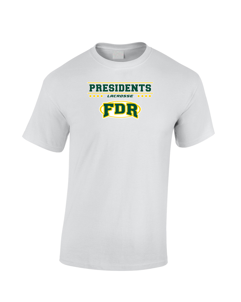 Franklin D Roosevelt HS Boys Lacrosse Border - Cotton T-Shirt