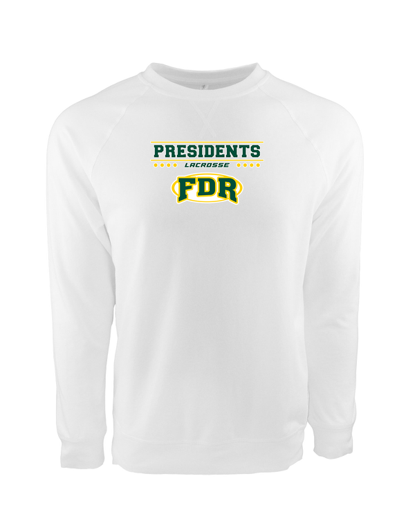 Franklin D Roosevelt HS Boys Lacrosse Border - Crewneck Sweatshirt