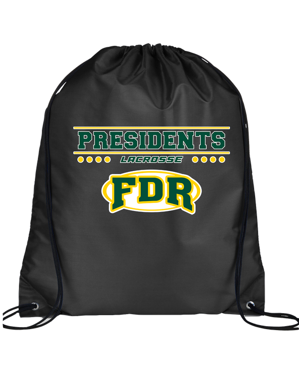 Franklin D Roosevelt HS Boys Lacrosse Border - Drawstring Bag