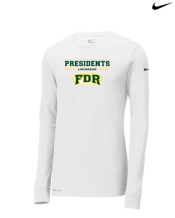 Franklin D Roosevelt HS Boys Lacrosse Border - Nike Dri-Fit Poly Long Sleeve