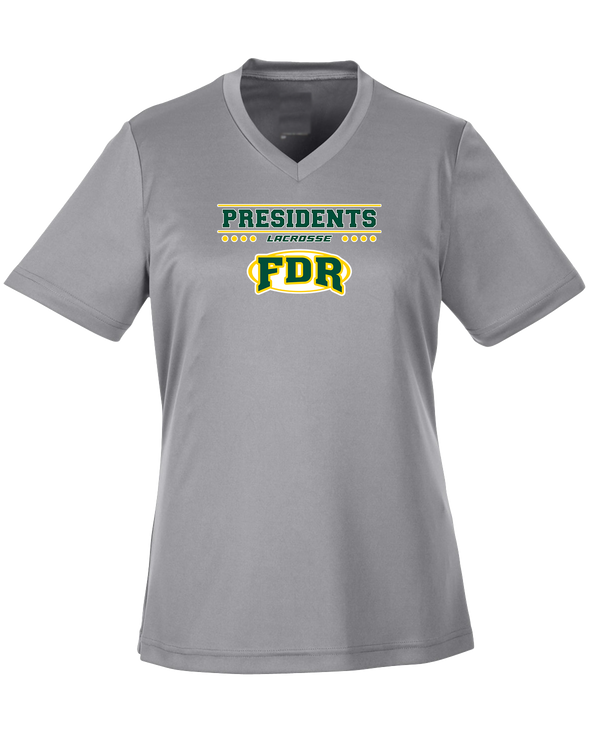 Franklin D Roosevelt HS Boys Lacrosse Border - Womens Performance Shirt