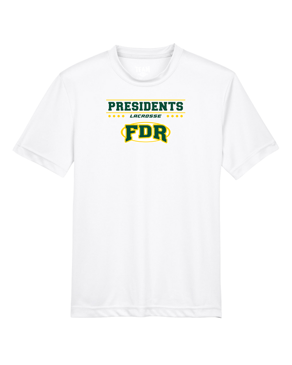 Franklin D Roosevelt HS Boys Lacrosse Border - Youth Performance T-Shirt