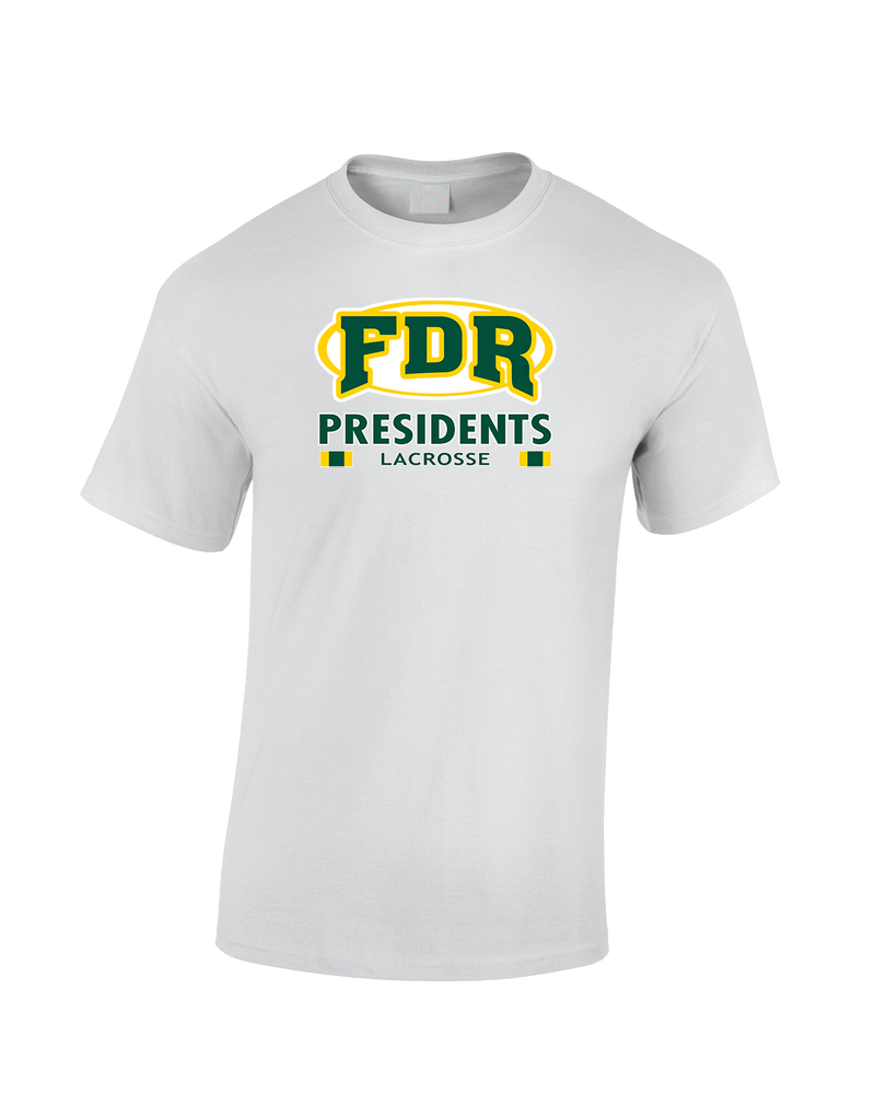 Franklin D Roosevelt HS Boys Lacrosse Stacked - Cotton T-Shirt