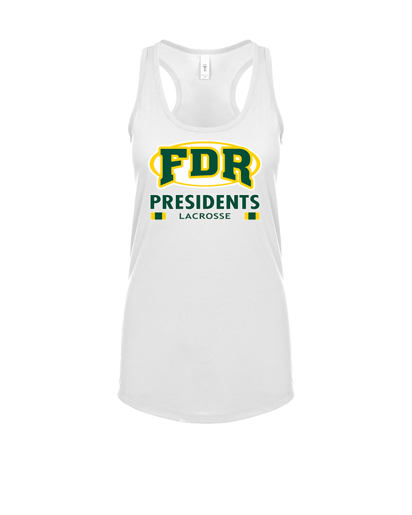 Franklin D Roosevelt HS Boys Lacrosse Stacked - Womens Tank Top
