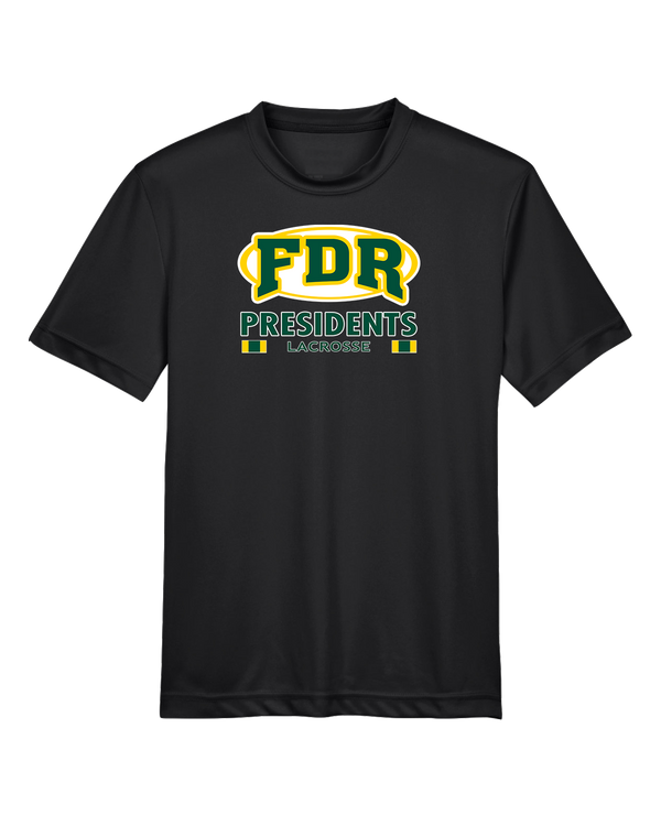 Franklin D Roosevelt HS Boys Lacrosse Stacked - Youth Performance T-Shirt