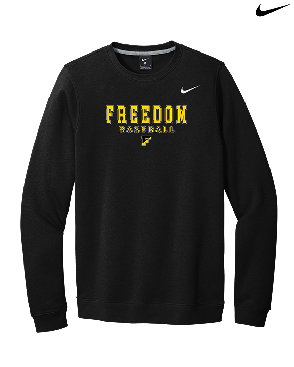 Freedom HS Baseball Block - Mens Nike Crewneck