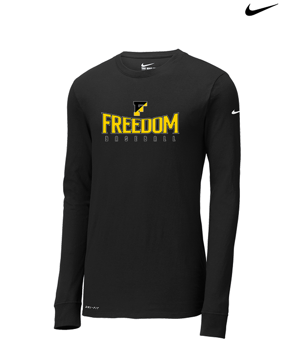 Freedom HS Baseball Custom 5 - Mens Nike Longsleeve