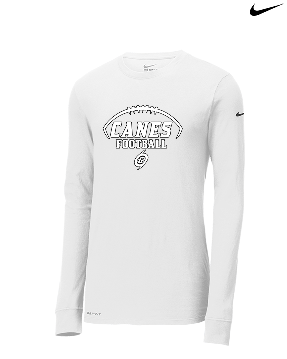 Gainesville HS Football Canes Logo - Mens Nike Longsleeve