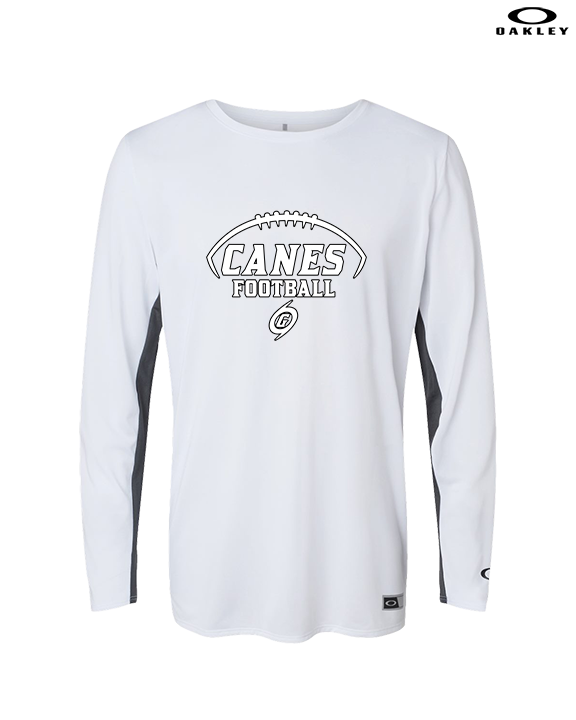 Gainesville HS Football Canes Logo - Mens Oakley Longsleeve