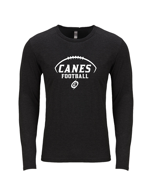 Gainesville HS Football Canes Logo - Tri-Blend Long Sleeve