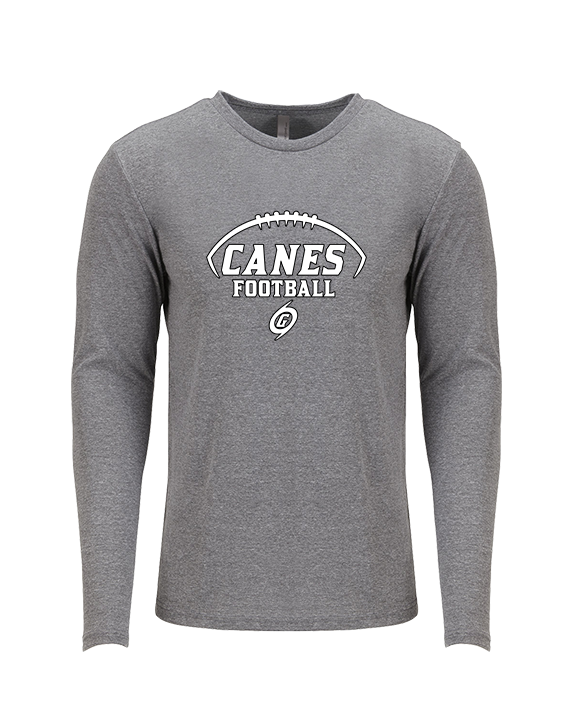 Gainesville HS Football Canes Logo - Tri-Blend Long Sleeve
