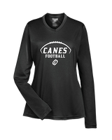 Gainesville HS Football Canes Logo - Womens Performance Longsleeve