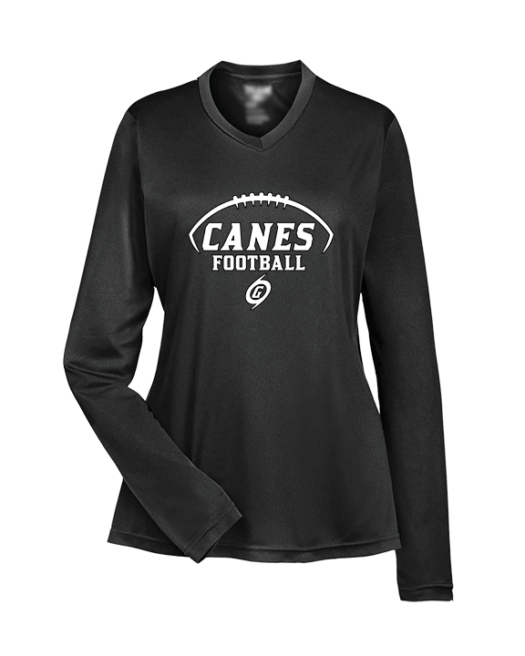 Gainesville HS Football Canes Logo - Womens Performance Longsleeve