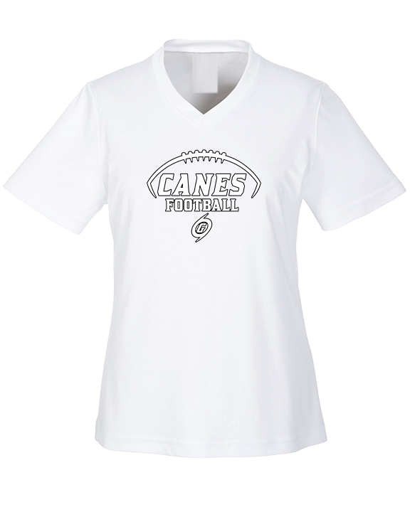 Gainesville HS Football Canes Logo - Womens Performance Shirt