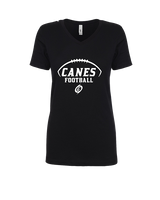 Gainesville HS Football Canes Logo - Womens Vneck