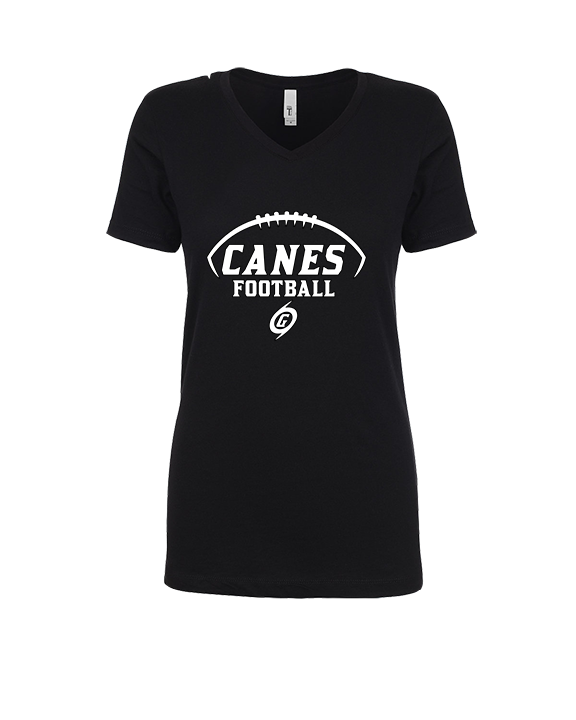 Gainesville HS Football Canes Logo - Womens Vneck