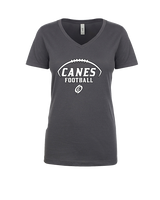 Gainesville HS Football Canes Logo - Womens Vneck