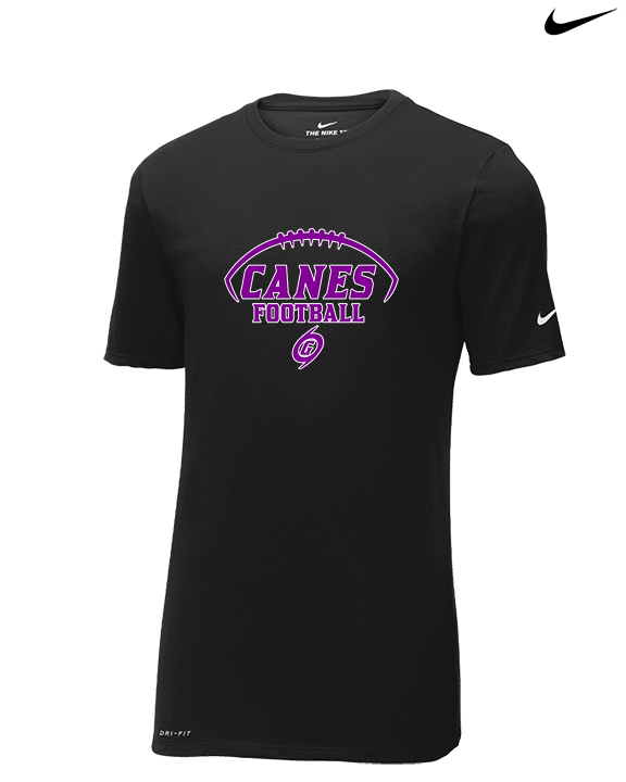 Gainesville HS Football Canes Logo 2 - Mens Nike Cotton Poly Tee