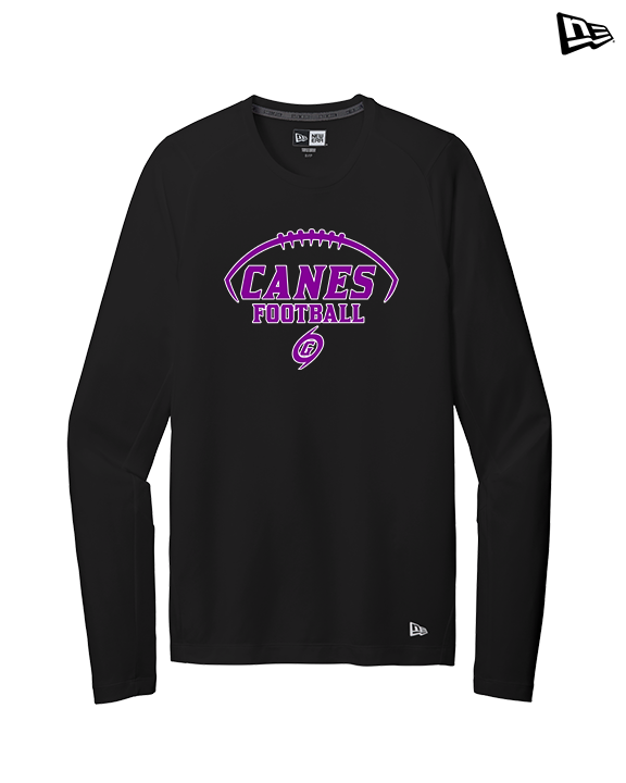 Gainesville HS Football Canes Logo 2 - New Era Performance Long Sleeve