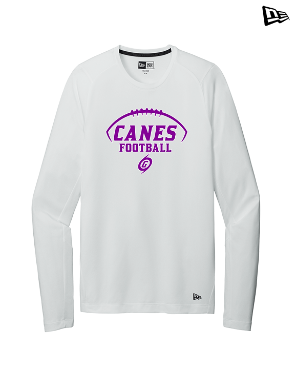 Gainesville HS Football Canes Logo 2 - New Era Performance Long Sleeve