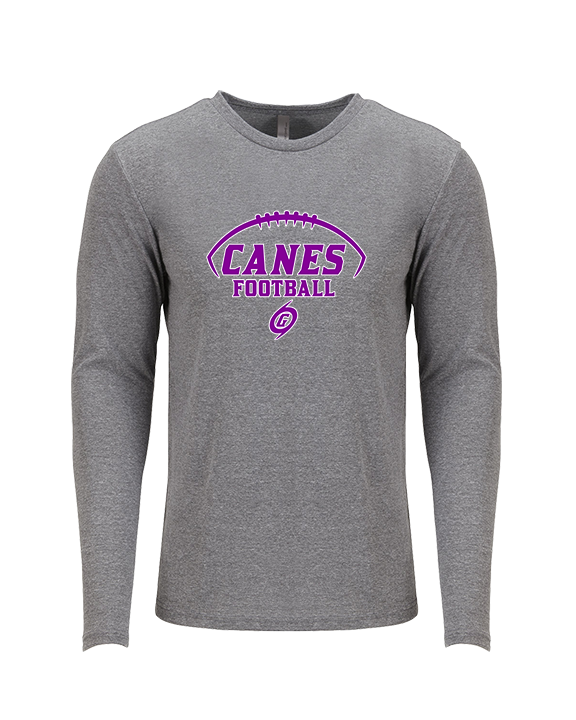 Gainesville HS Football Canes Logo 2 - Tri-Blend Long Sleeve