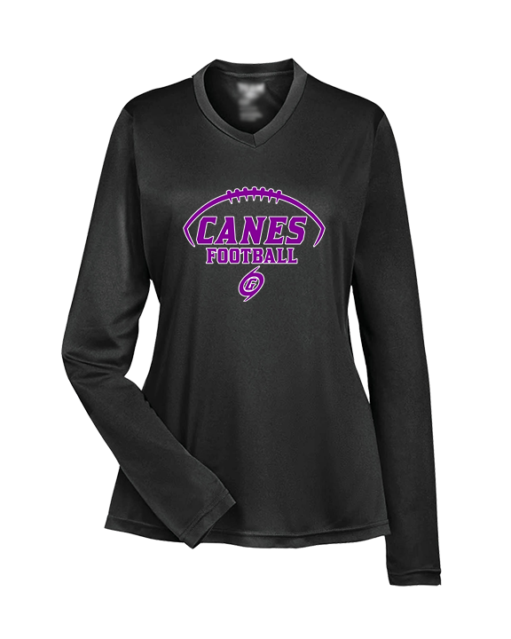 Gainesville HS Football Canes Logo 2 - Womens Performance Longsleeve