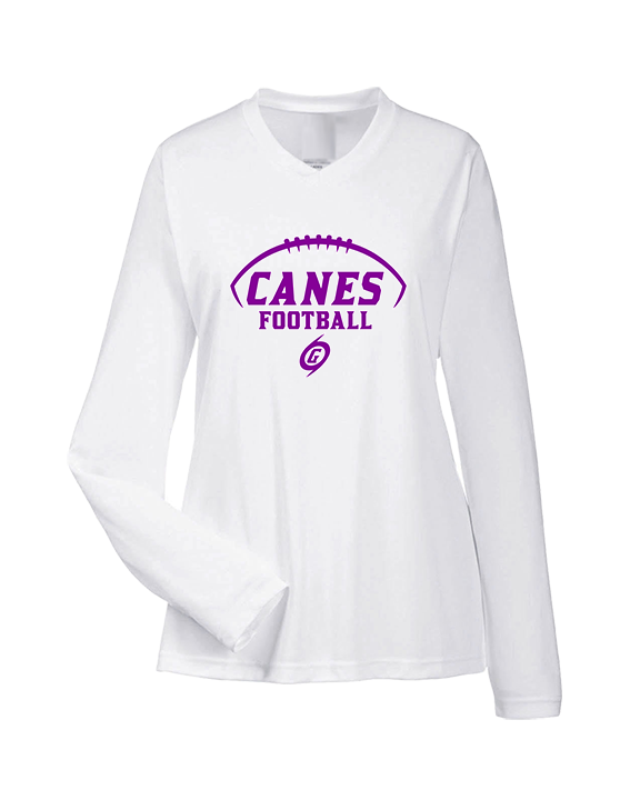 Gainesville HS Football Canes Logo 2 - Womens Performance Longsleeve