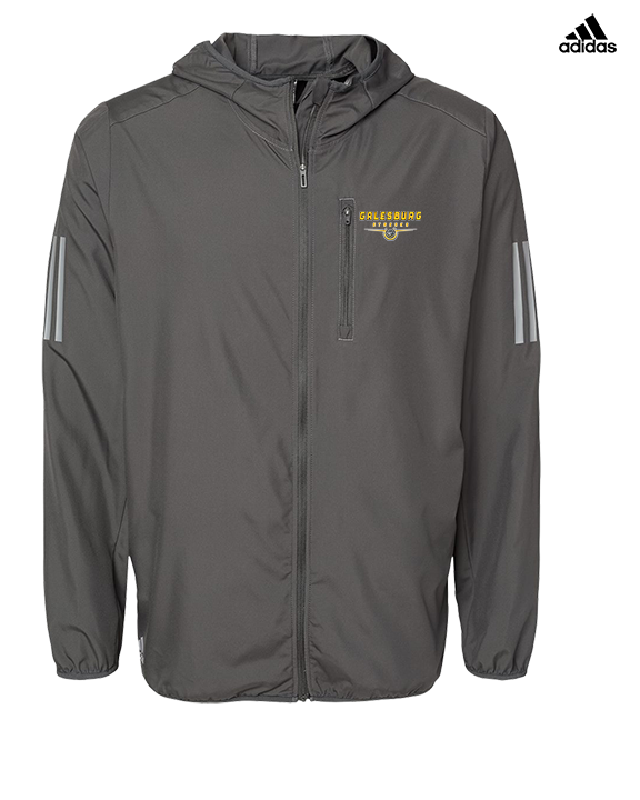 Galesburg HS Girls Basketball Design - Mens Adidas Full Zip Jacket