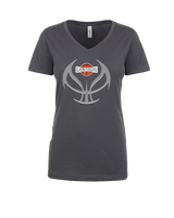 Galesburg HS Girls Basketball Full Ball - Womens Vneck