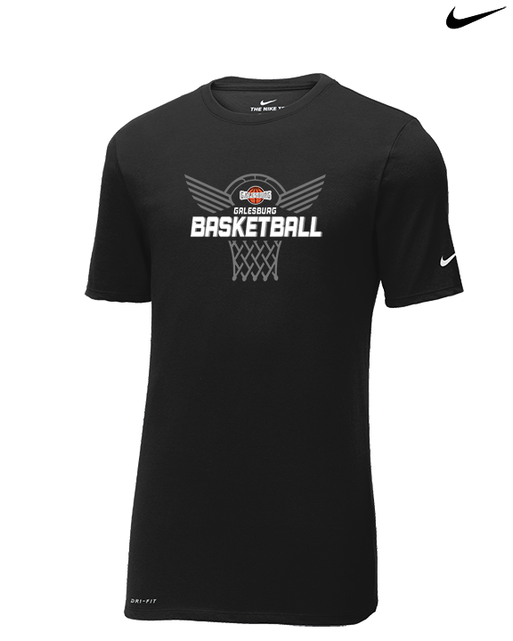Galesburg HS Girls Basketball Nothing But Net - Mens Nike Cotton Poly Tee