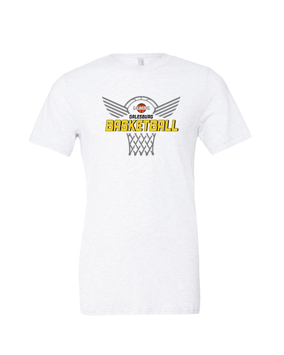 Galesburg HS Girls Basketball Nothing But Net - Tri-Blend Shirt