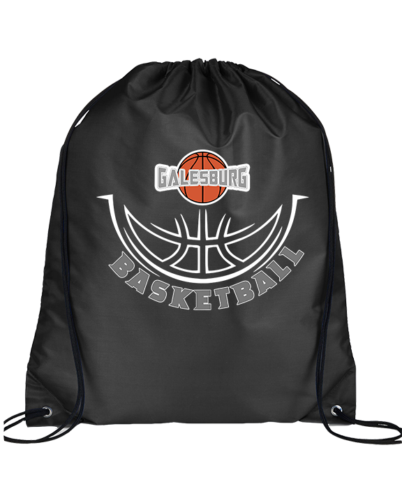 Galesburg HS Girls Basketball Outline - Drawstring Bag