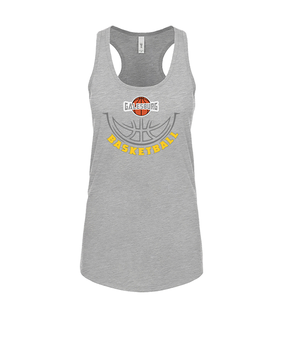 Galesburg HS Girls Basketball Outline - Womens Tank Top