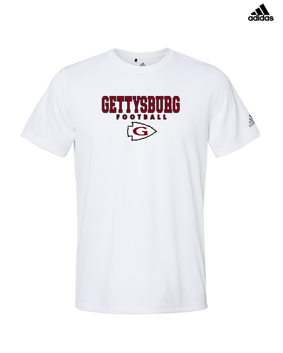 Gettysburg HS Football Block - Mens Adidas Performance Shirt
