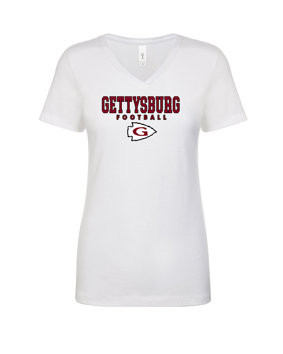 Gettysburg HS Football Block - Womens V-Neck