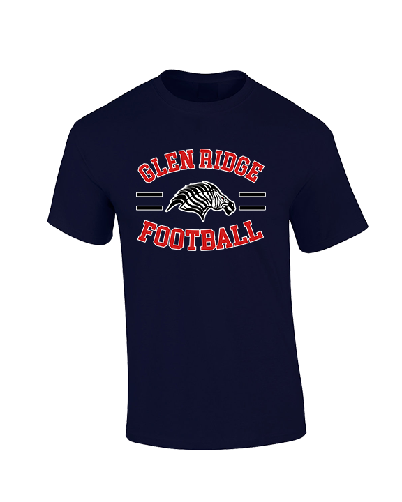 Glen Ridge HS Football Curve - Cotton T-Shirt