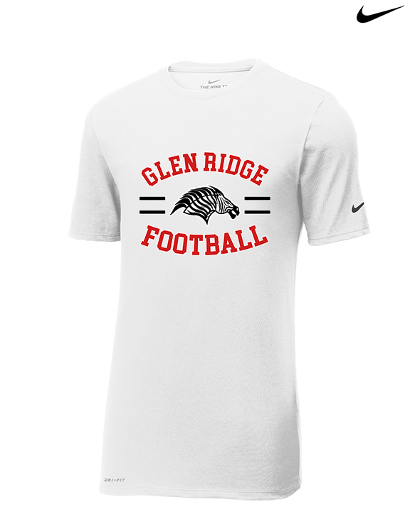 Glen Ridge HS Football Curve - Mens Nike Cotton Poly Tee
