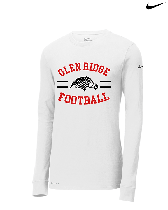 Glen Ridge HS Football Curve - Mens Nike Longsleeve