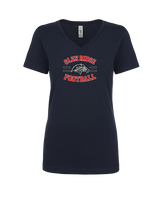 Glen Ridge HS Football Curve - Womens V-Neck