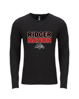 Glen Ridge HS Football Nation - Tri-Blend Long Sleeve