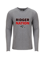 Glen Ridge HS Football Nation - Tri-Blend Long Sleeve
