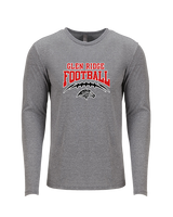 Glen Ridge HS Football School Football - Tri-Blend Long Sleeve
