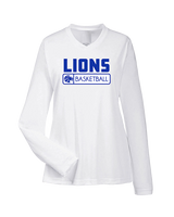 Goddard HS Boys Basketball Pennant - Womens Performance Longsleeve