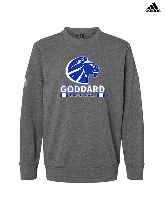 Goddard HS Boys Basketball Stacked - Mens Adidas Crewneck