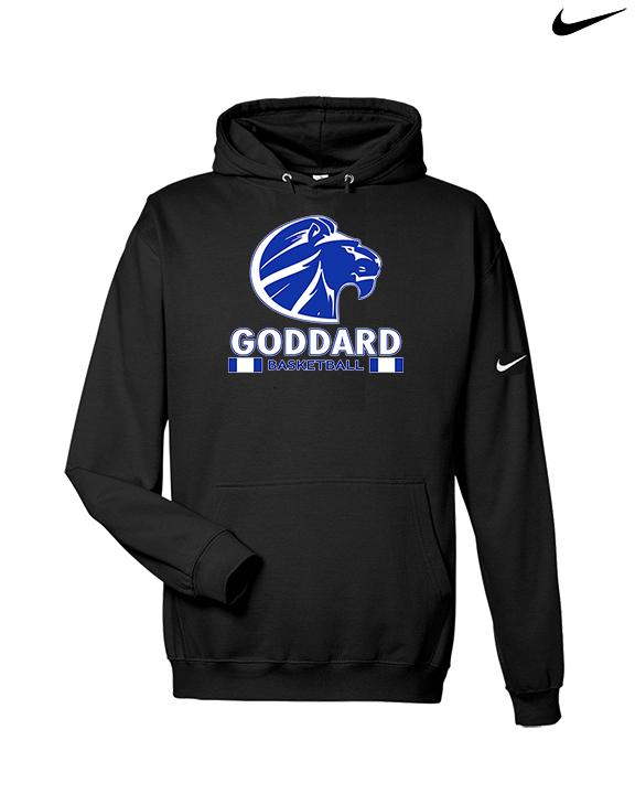 Goddard HS Boys Basketball Stacked - Nike Club Fleece Hoodie